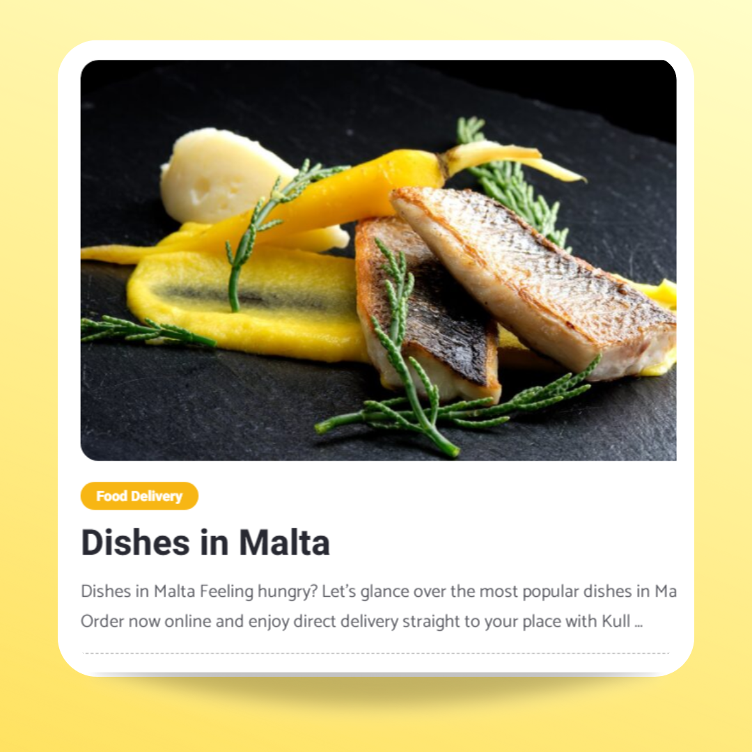 Kull Food Delivery Malta  Design, Mobile App Development
